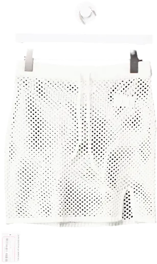 OceansApart White Lilou Crochet Mini Skirt UK XS