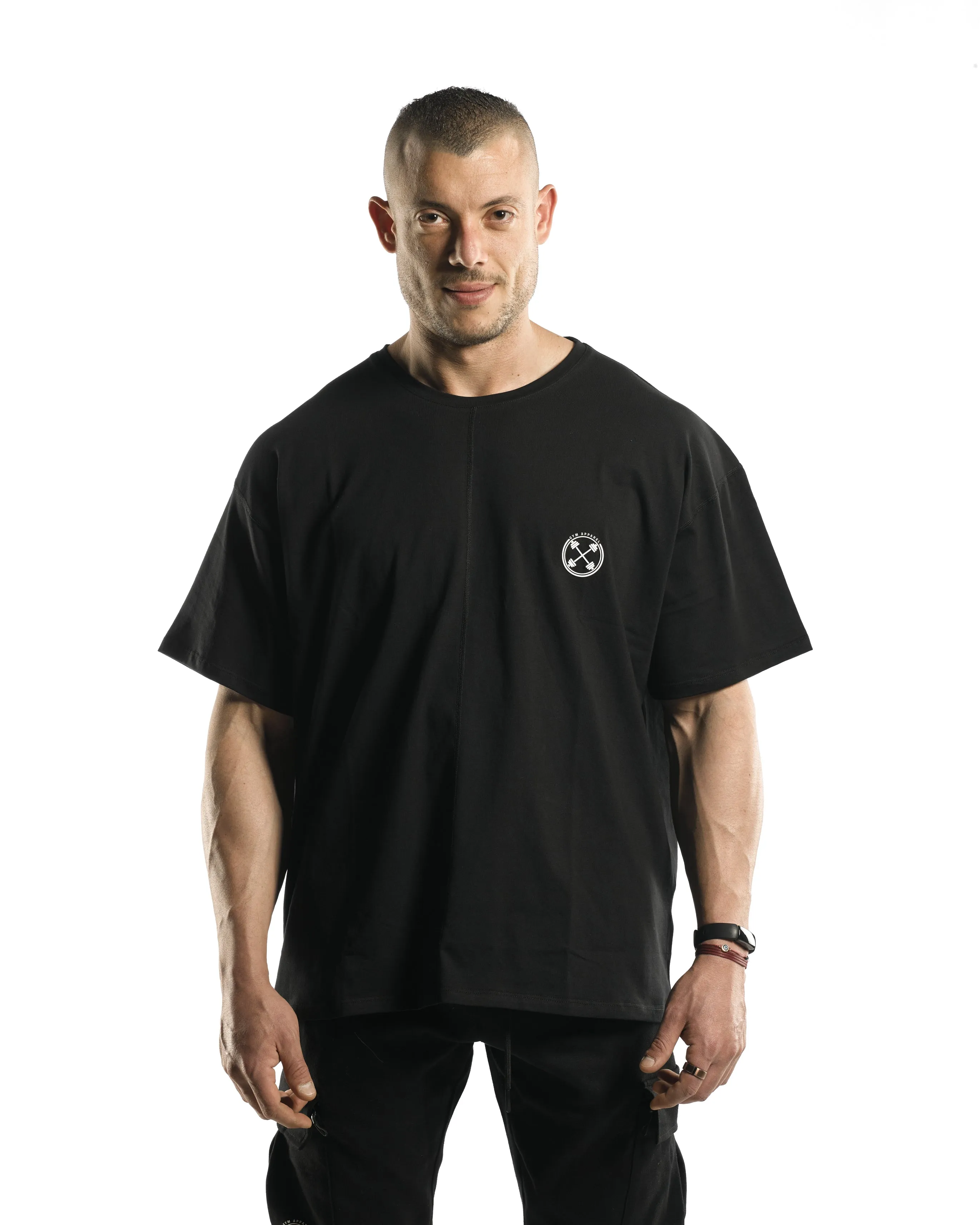 Oversized Bar-Basic T-Shirt