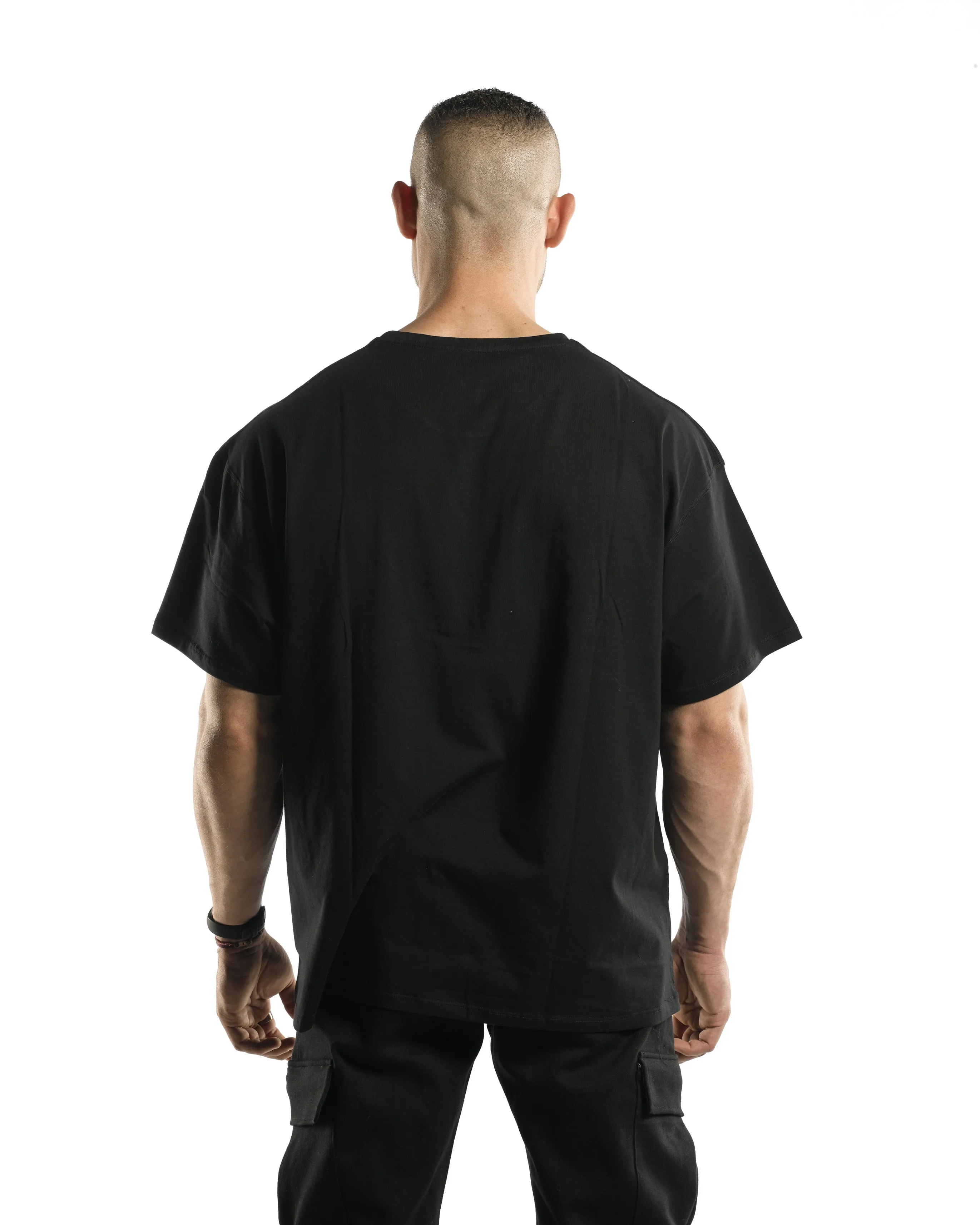 Oversized Bar-Basic T-Shirt