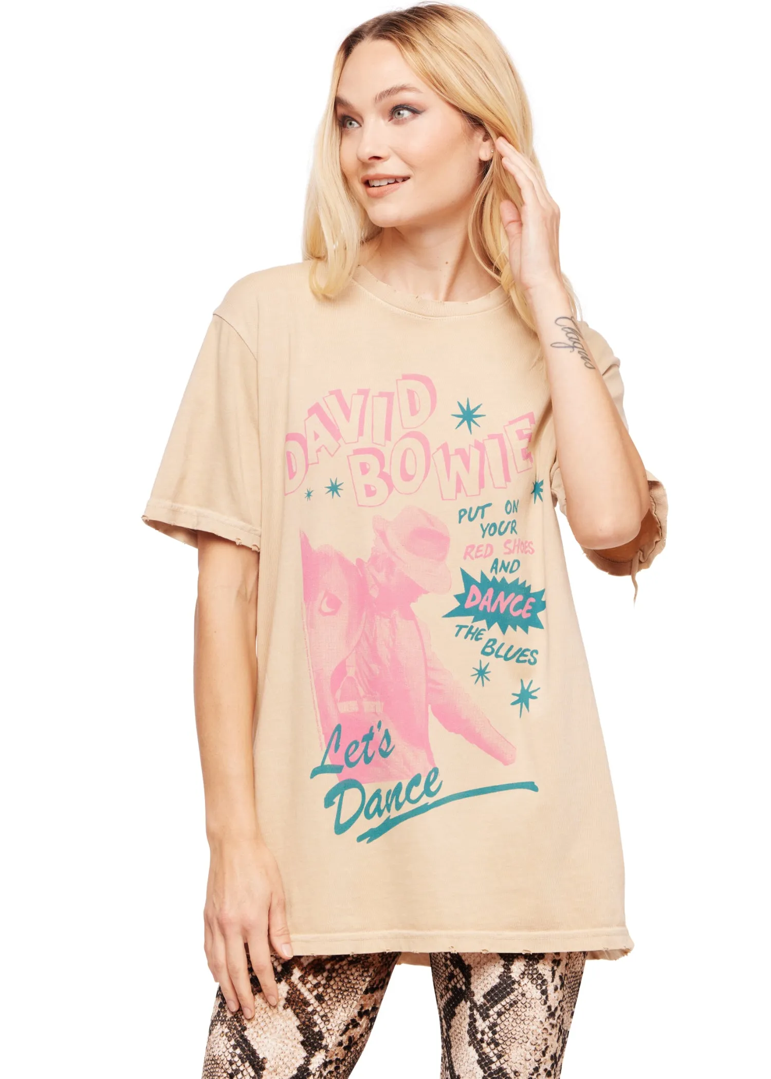 Oversized David Bowie Band Shirt by Junk Food