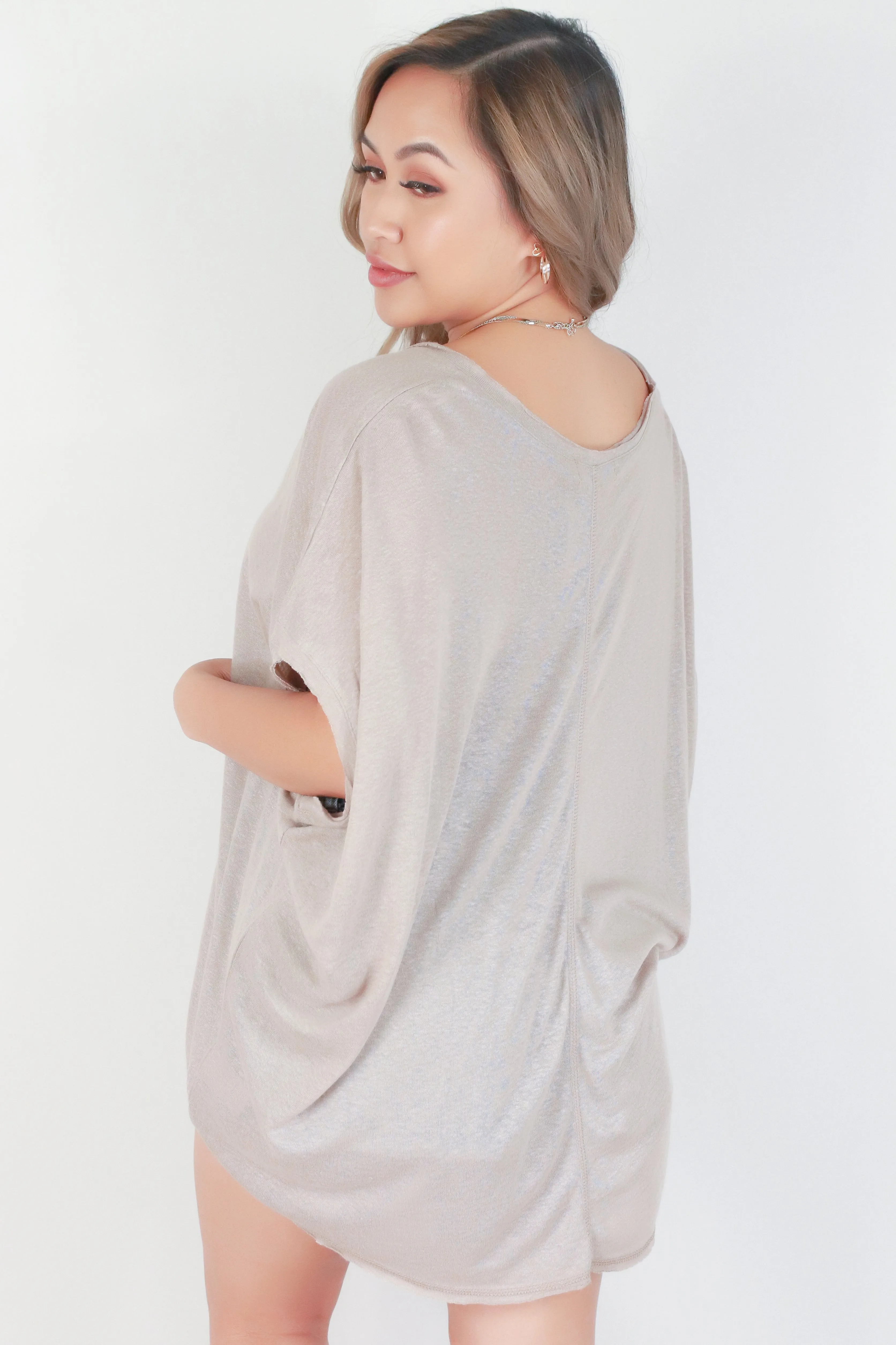 OVERSIZED SHORT SLEEVE TOP