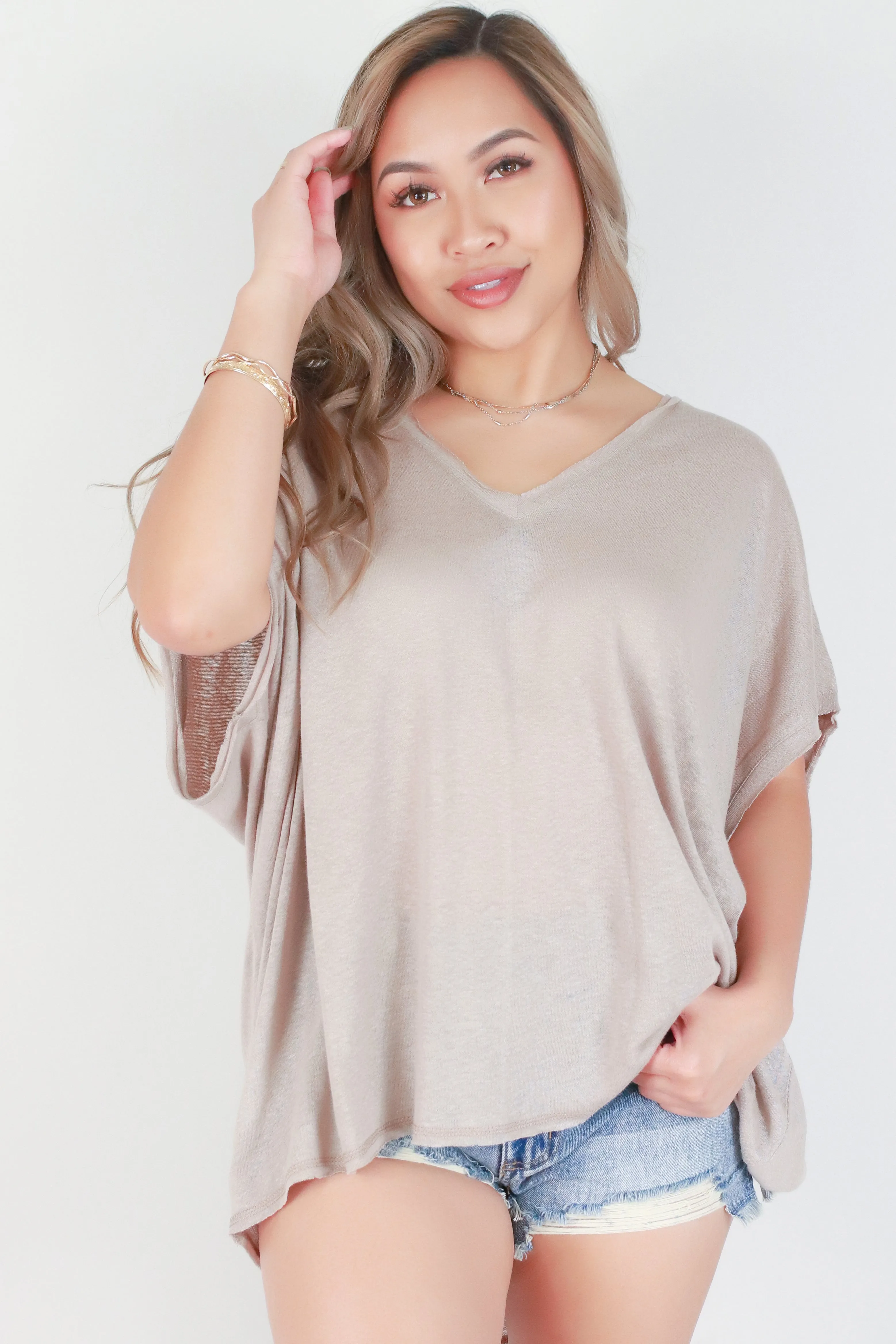 OVERSIZED SHORT SLEEVE TOP