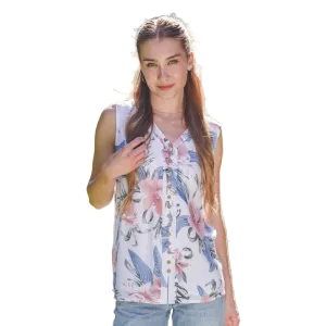 Papillon Blouse White Floral