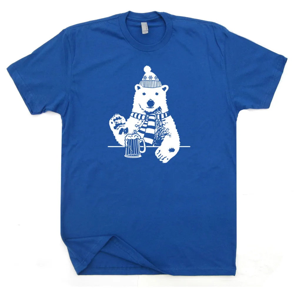Polar Bear T Shirt Funny Beer T Shirts Vintage Beer T Shirts Funny Animal Shirt