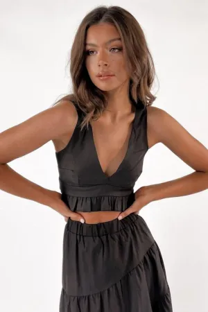 Pretty Lady Black Crop Top