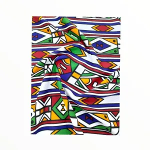 Printed Mini Matt Design 4 Ndebele Red 140 cm