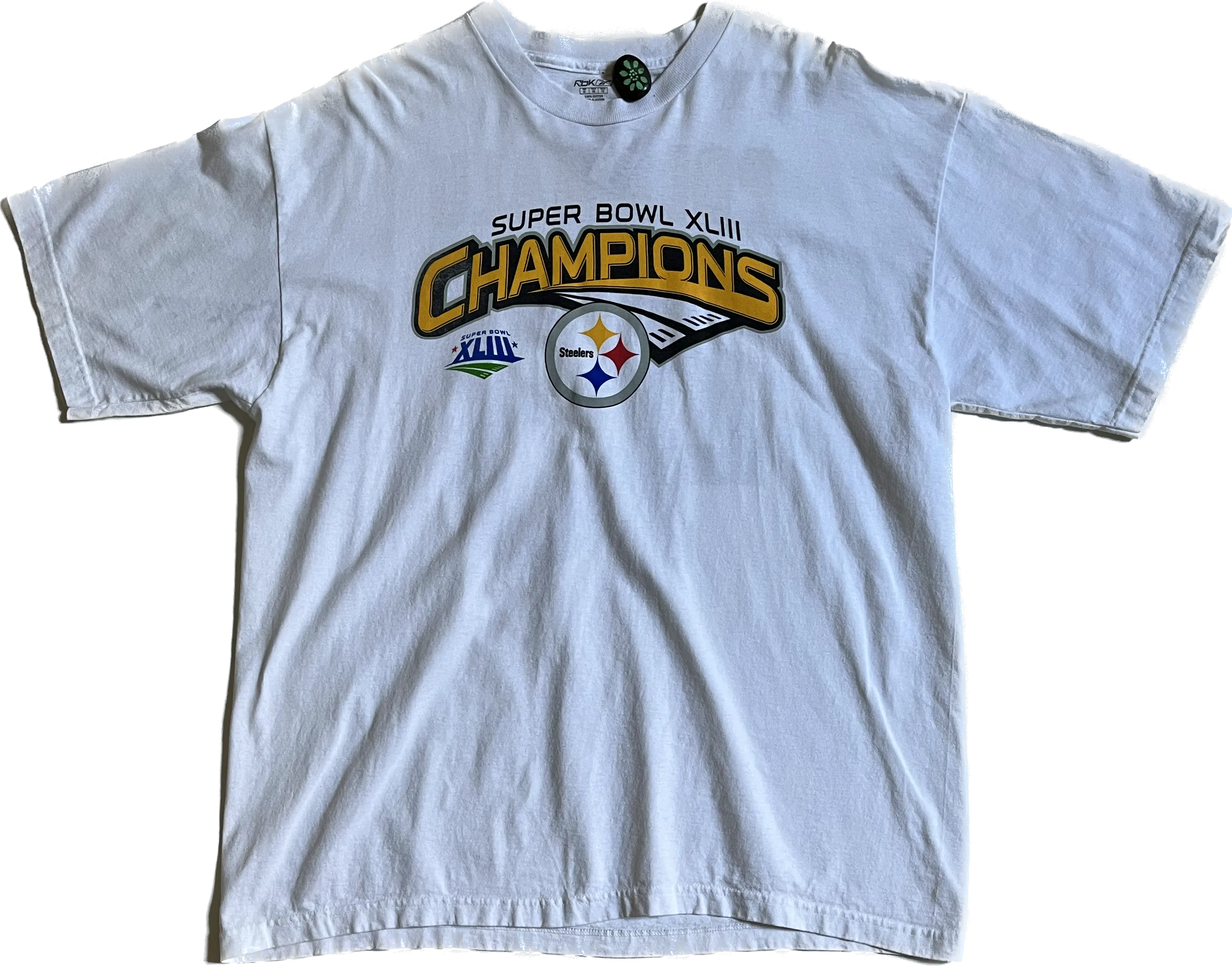 Reebok Steeler Super Bowl XLiii Polamalu 43 T-Shirt Vintage