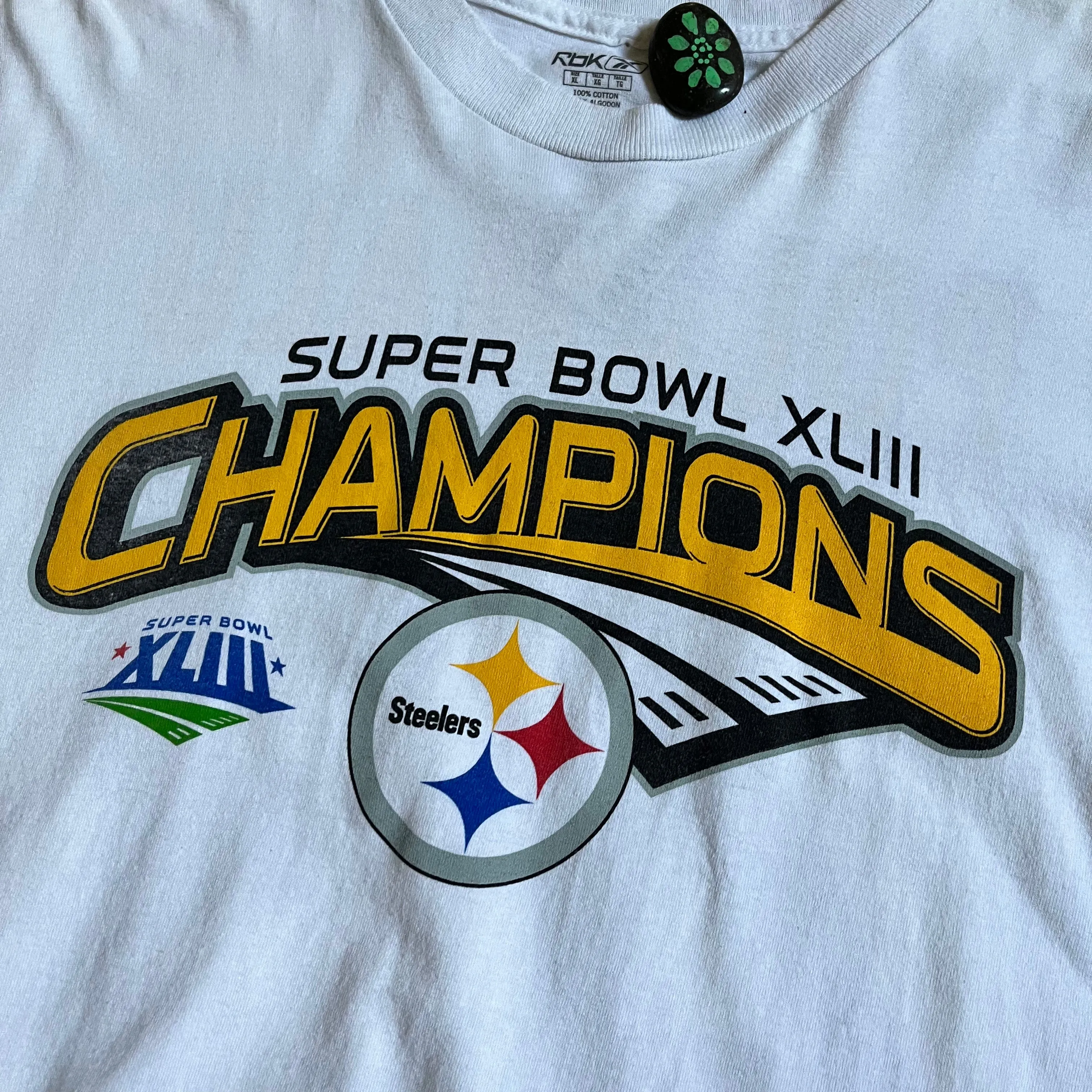 Reebok Steeler Super Bowl XLiii Polamalu 43 T-Shirt Vintage