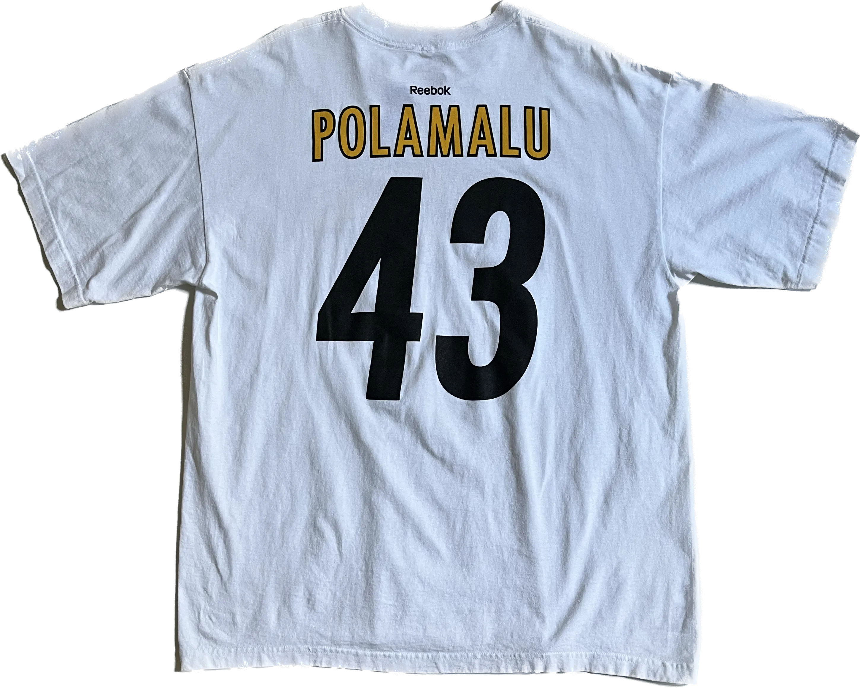 Reebok Steeler Super Bowl XLiii Polamalu 43 T-Shirt Vintage