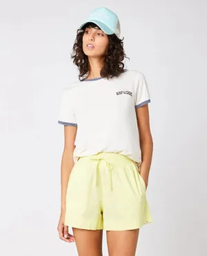 Rip Curl Ringer Neon Off White Ladies T-Shirt