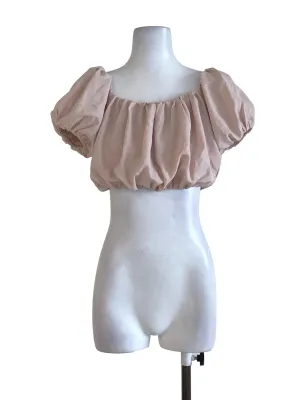 Salmon Plain Crop Top