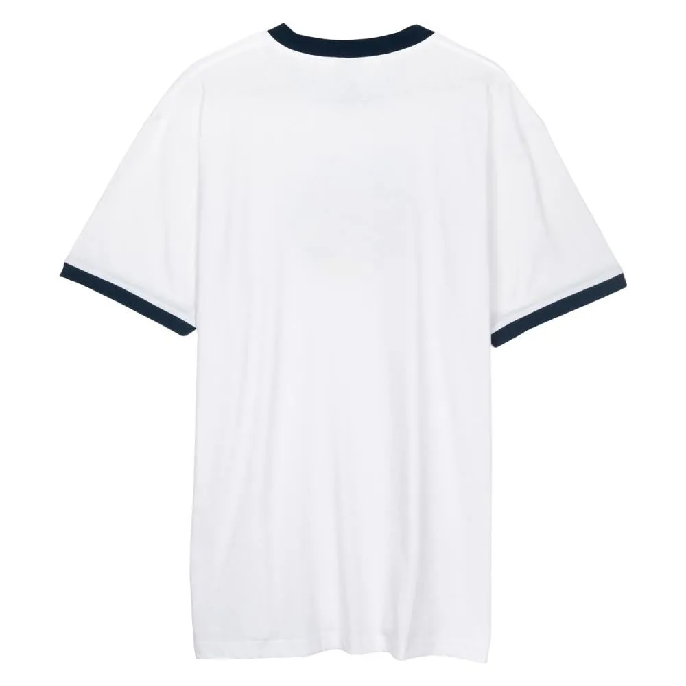 Santa Cruz Custom T-Shirt Aloha Dot Front Ringer - White