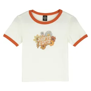Santa Cruz Womens T-Shirt Vibes Front Ringer - Off White