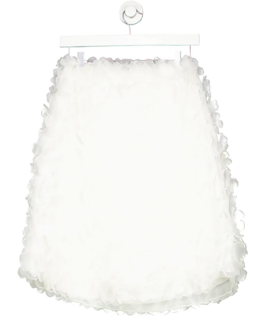selezza White Aelia Flower Skirt UK XS
