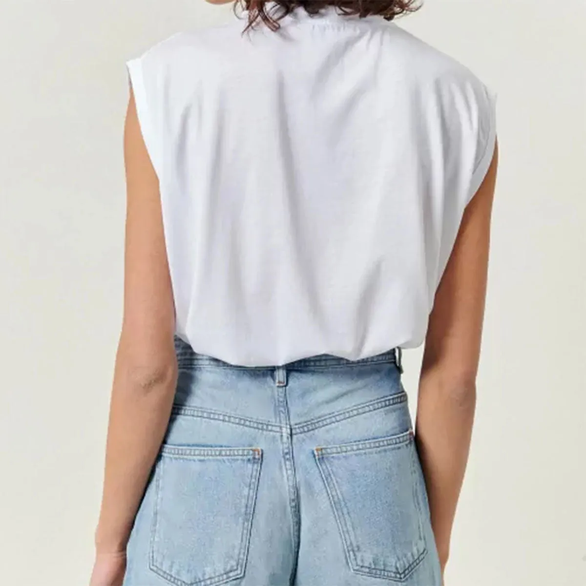 Sessun Deedoo Sleevless T-Shirt Optical White
