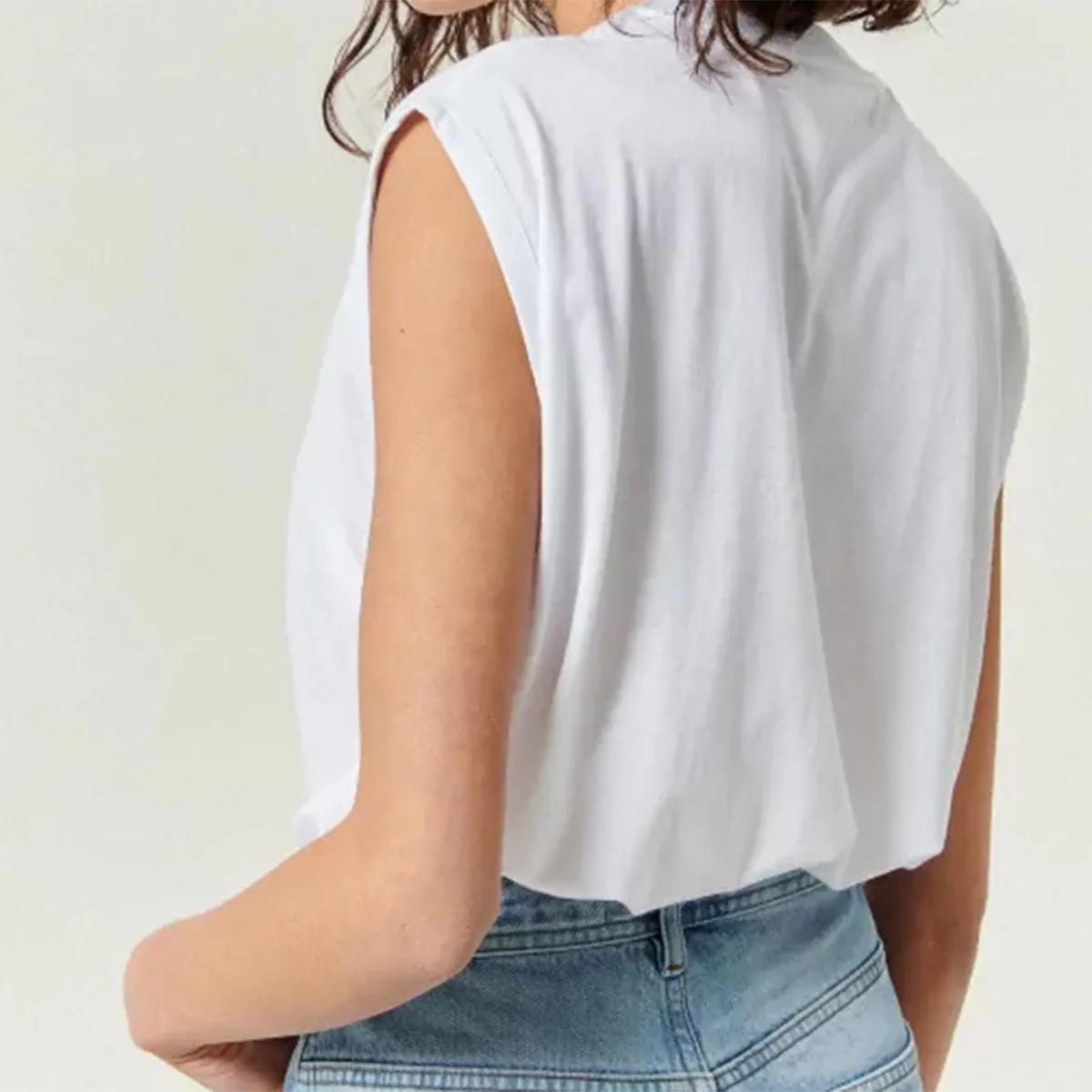 Sessun Deedoo Sleevless T-Shirt Optical White