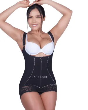 Siluet Slimming Braless Body Shaper Briefs with latex