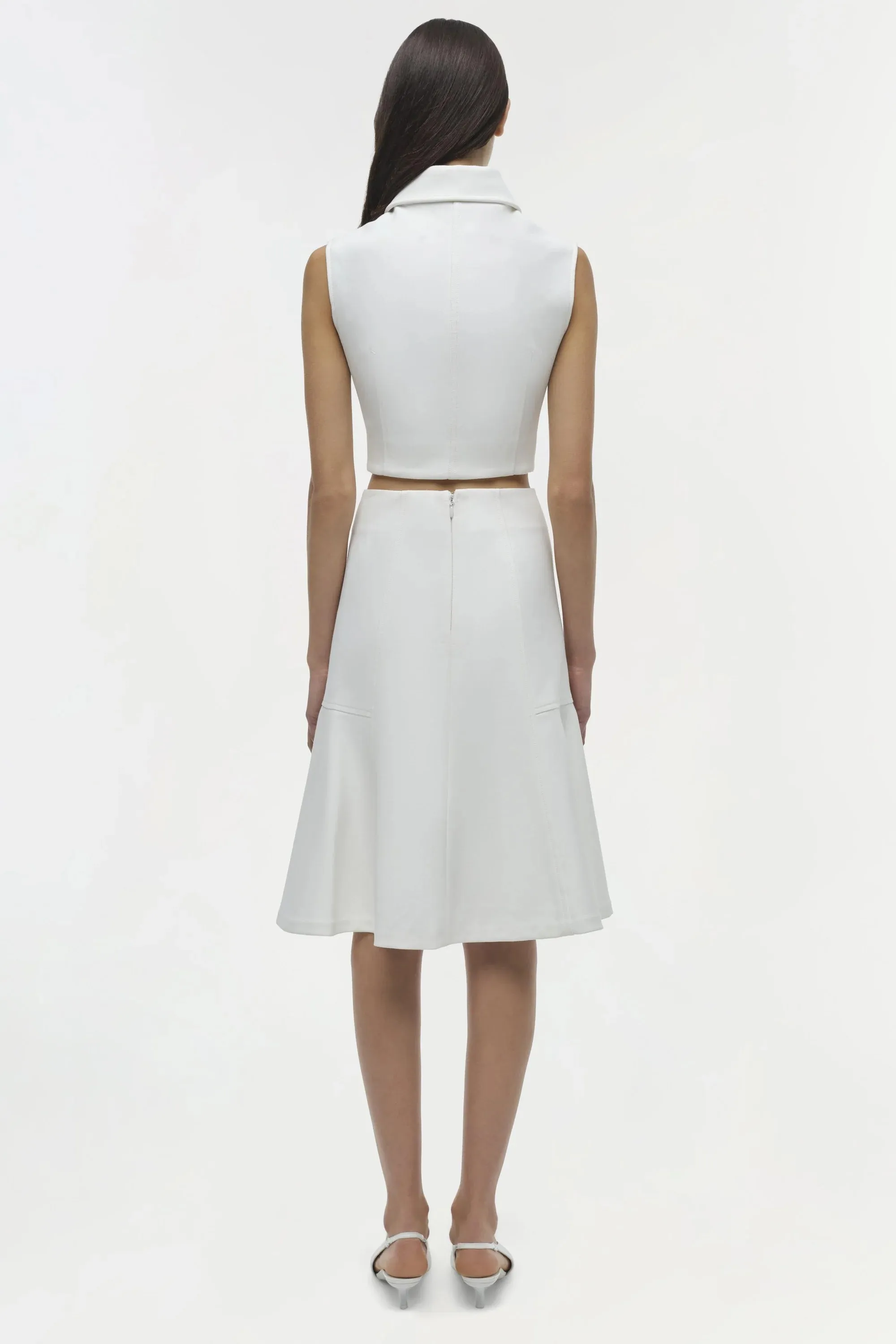 SIMKHAI Alix Sleeveless Zip Up Top