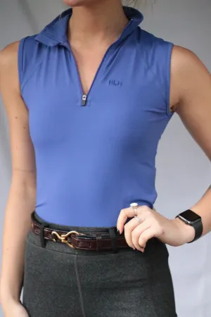 Sleeveless base layer in Lapis Blue