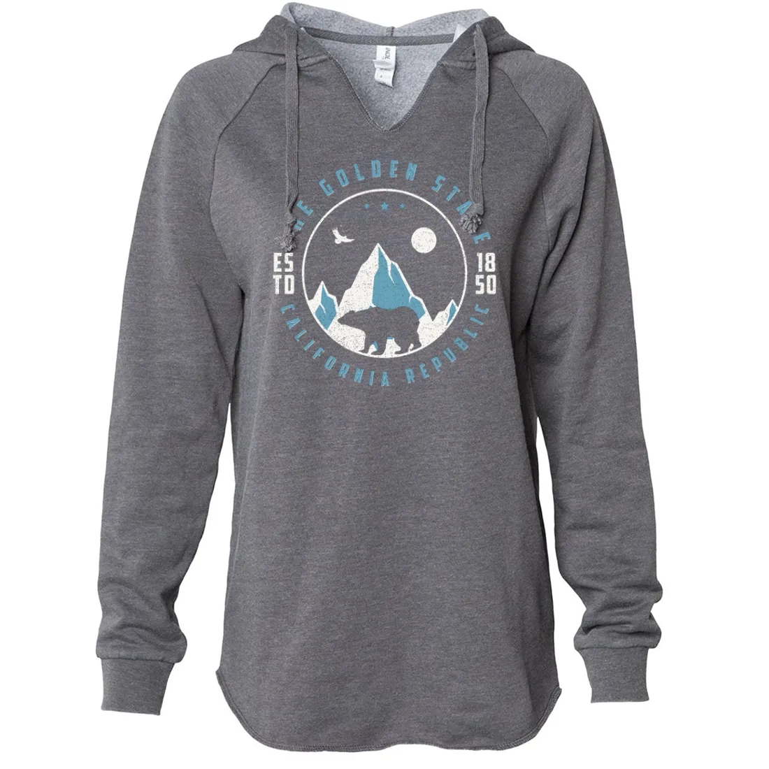 Snowy California Mountains Women's Soft Hooded Pullover
