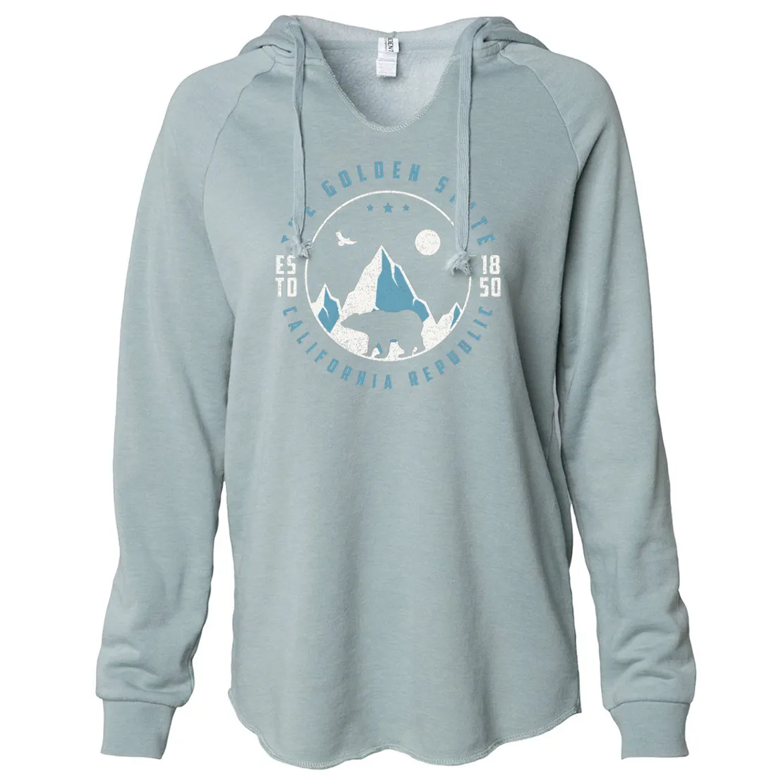 Snowy California Mountains Women's Soft Hooded Pullover