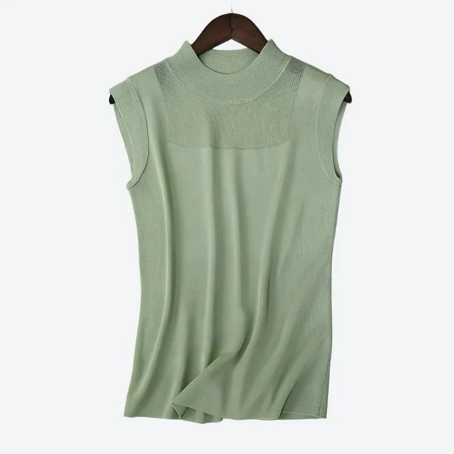 Stylish Sleeveless High-Neck Tops
