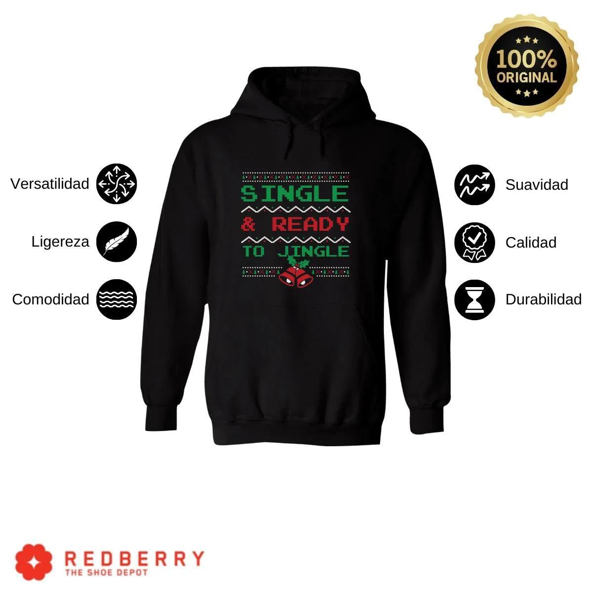 Sudadera Deportiva Hombre Navideña Hoodie 019