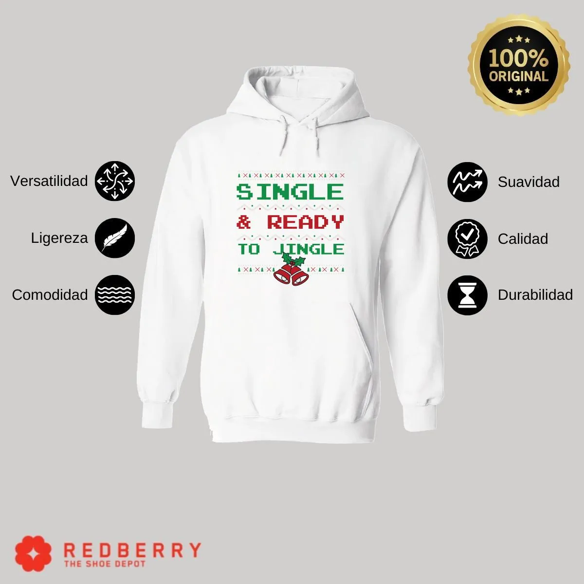 Sudadera Deportiva Hombre Navideña Hoodie 019