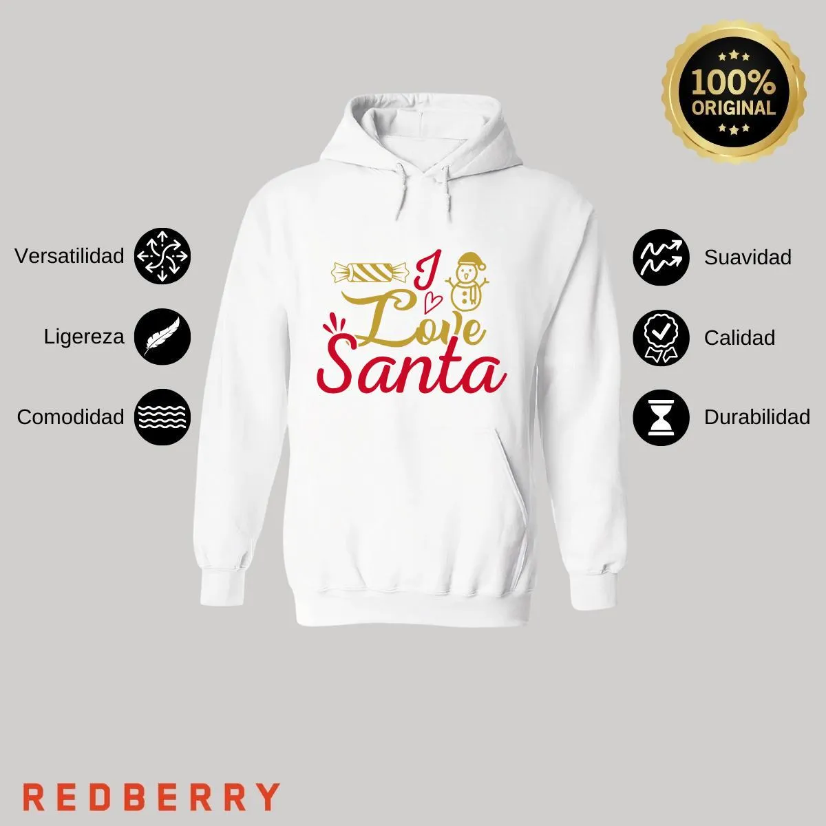 Sudadera Deportiva Mujer Navideña Hoodie 050