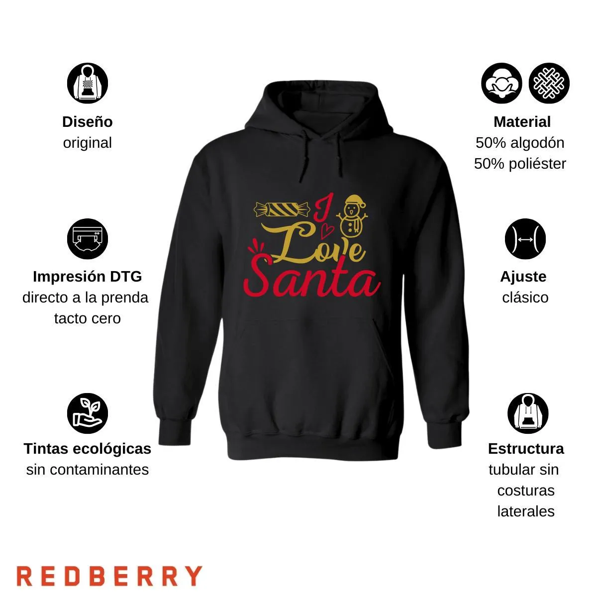 Sudadera Deportiva Mujer Navideña Hoodie 050