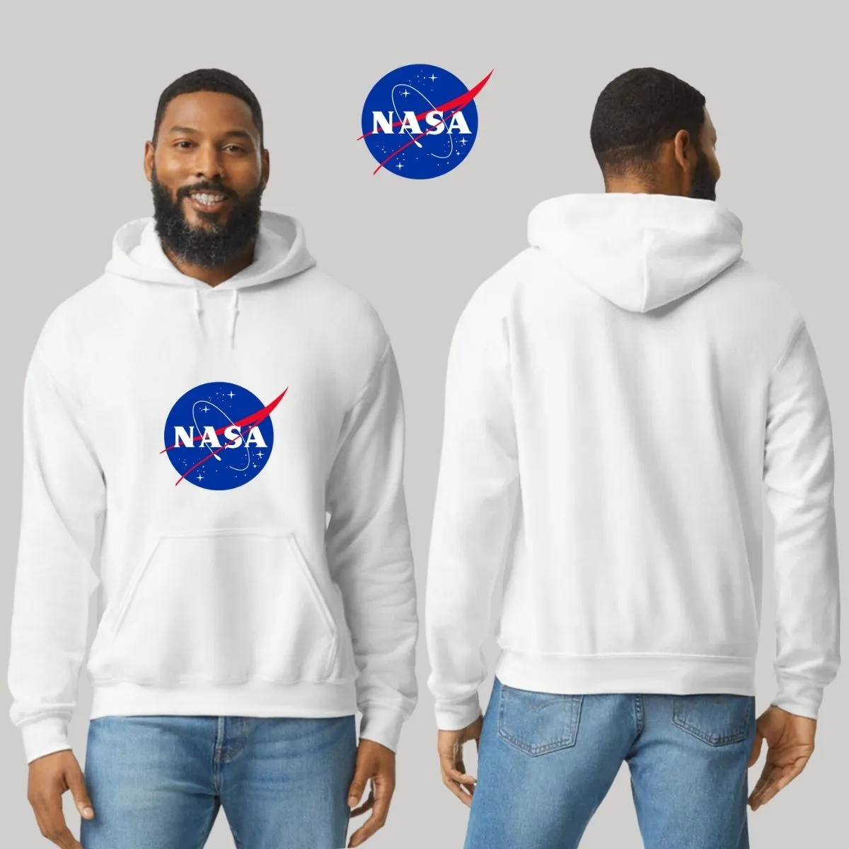 Sudadera Hombre Hoodie Nasa Logo