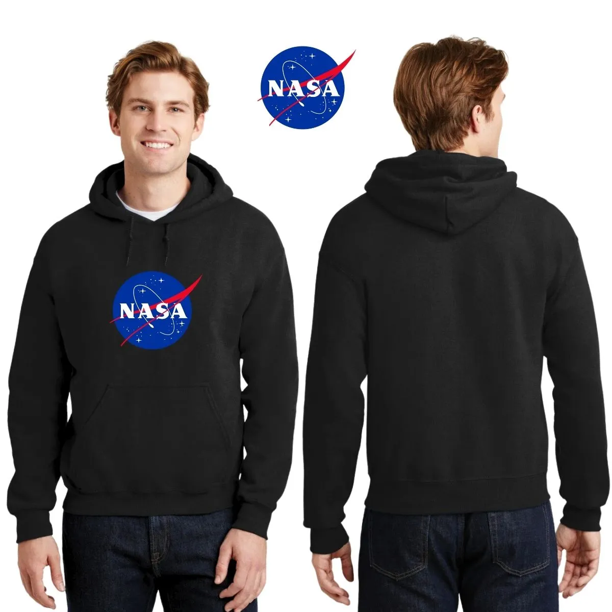 Sudadera Hombre Hoodie Nasa Logo