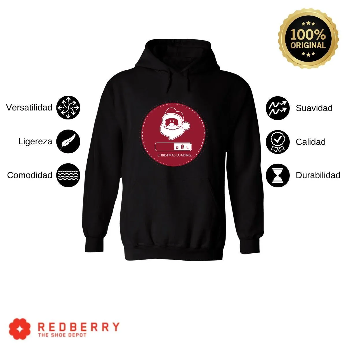 Sudadera Navideña Hombre Deportiva Hoodie 034