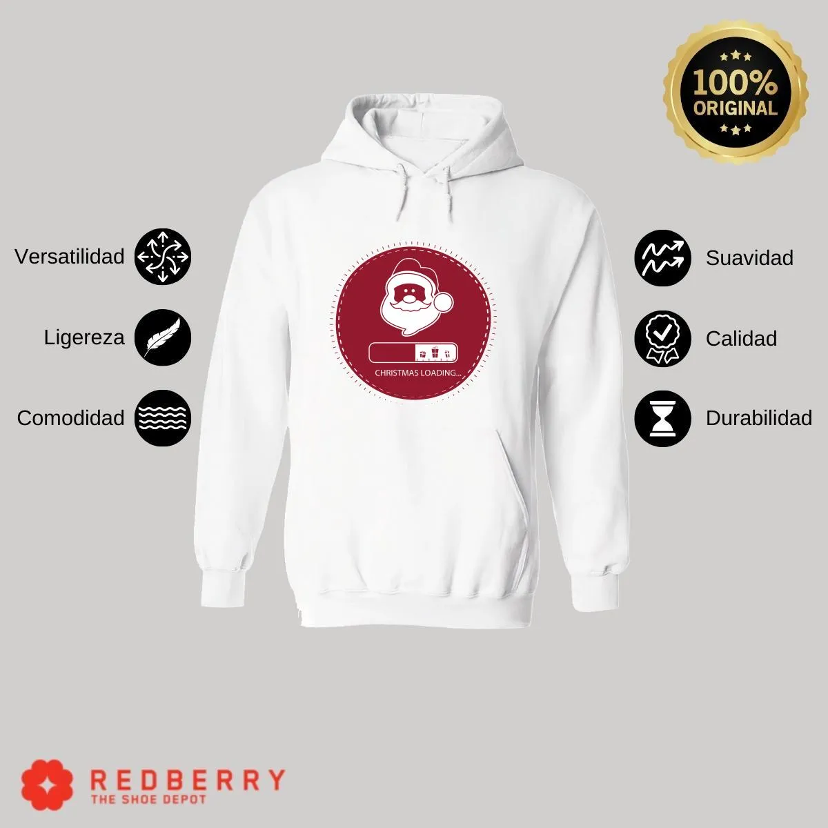 Sudadera Navideña Hombre Deportiva Hoodie 034
