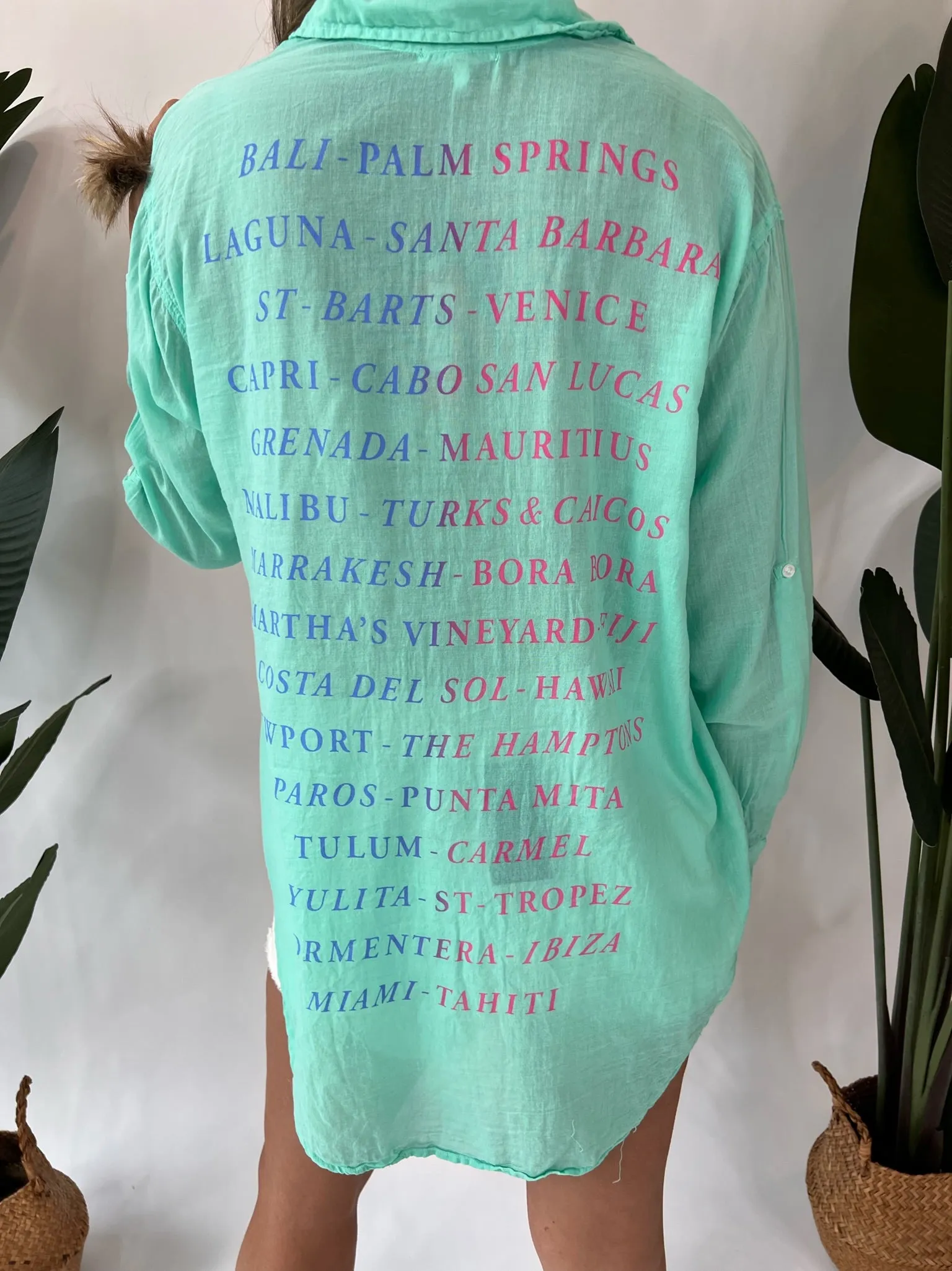 Sundry Destinations Oversized Shirt Bermuda