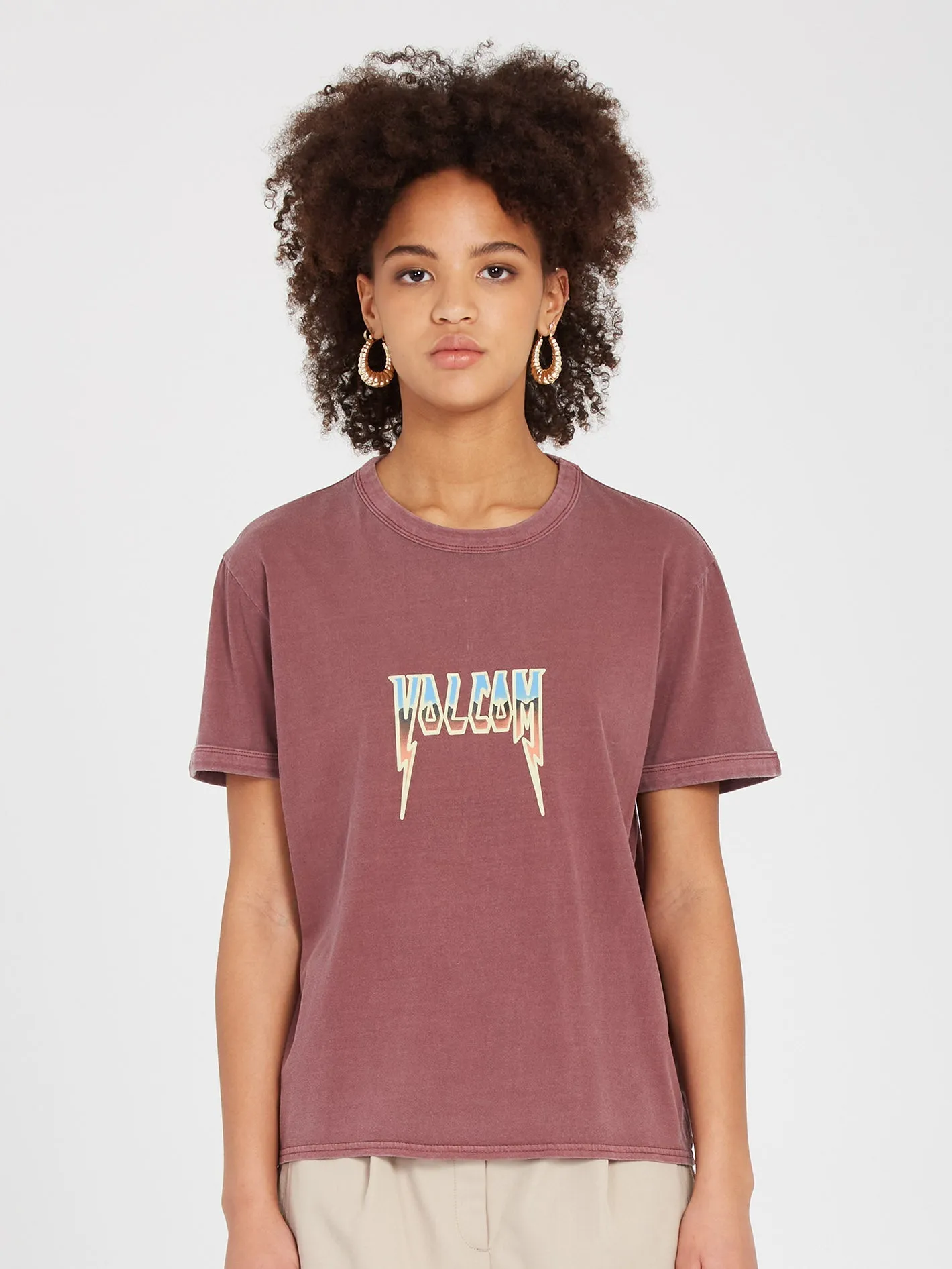 T-shirt Truly Ringer - BURGUNDY