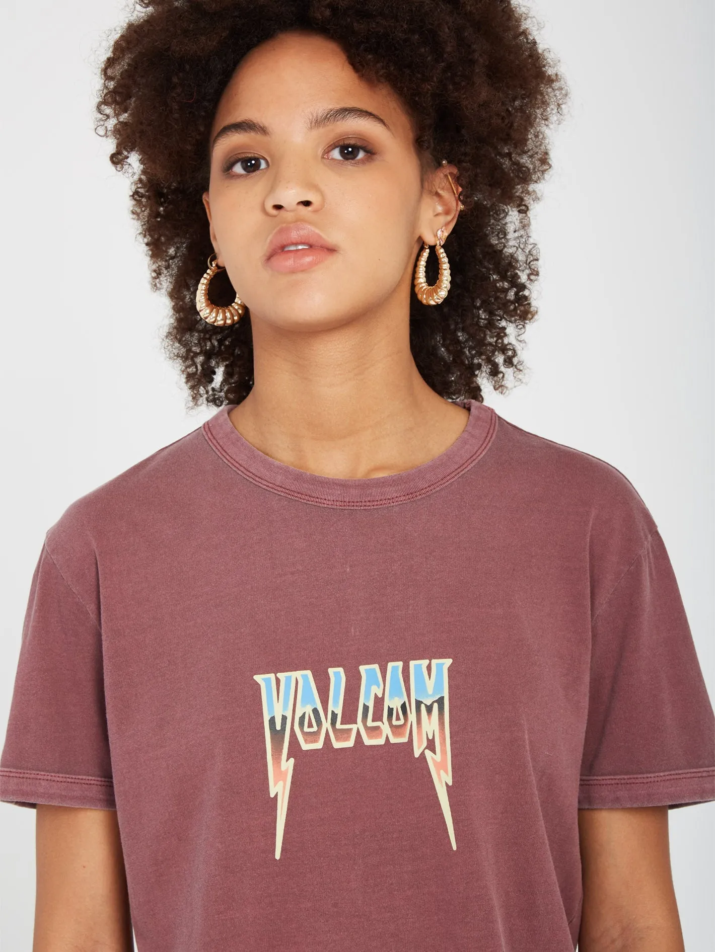 T-shirt Truly Ringer - BURGUNDY