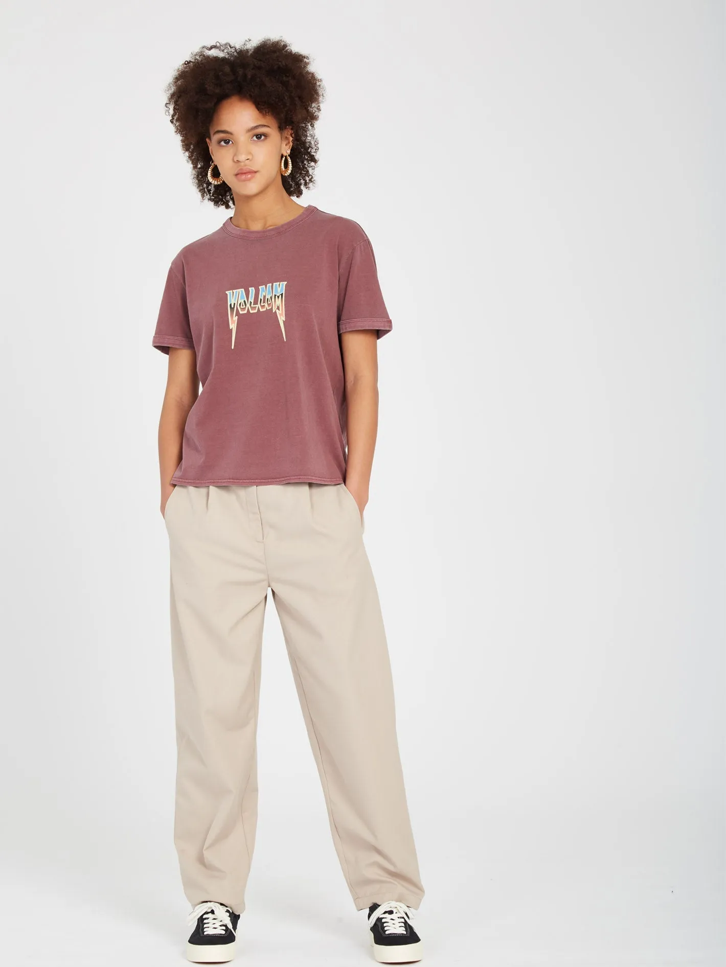 T-shirt Truly Ringer - BURGUNDY