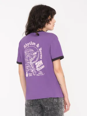 T-shirt Truly Ringer - DEEP PURPLE