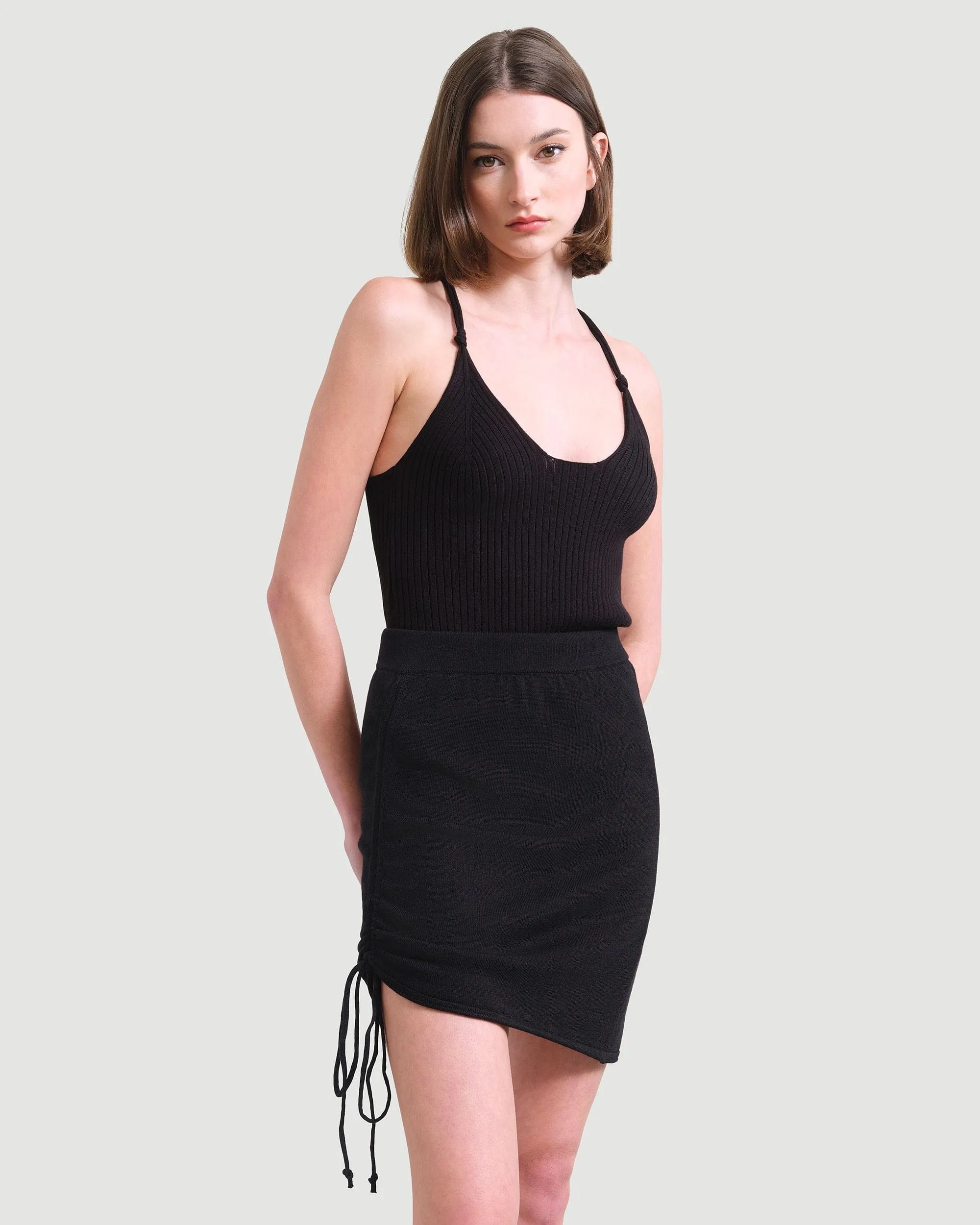 Taryn Ruched Mini Skirt