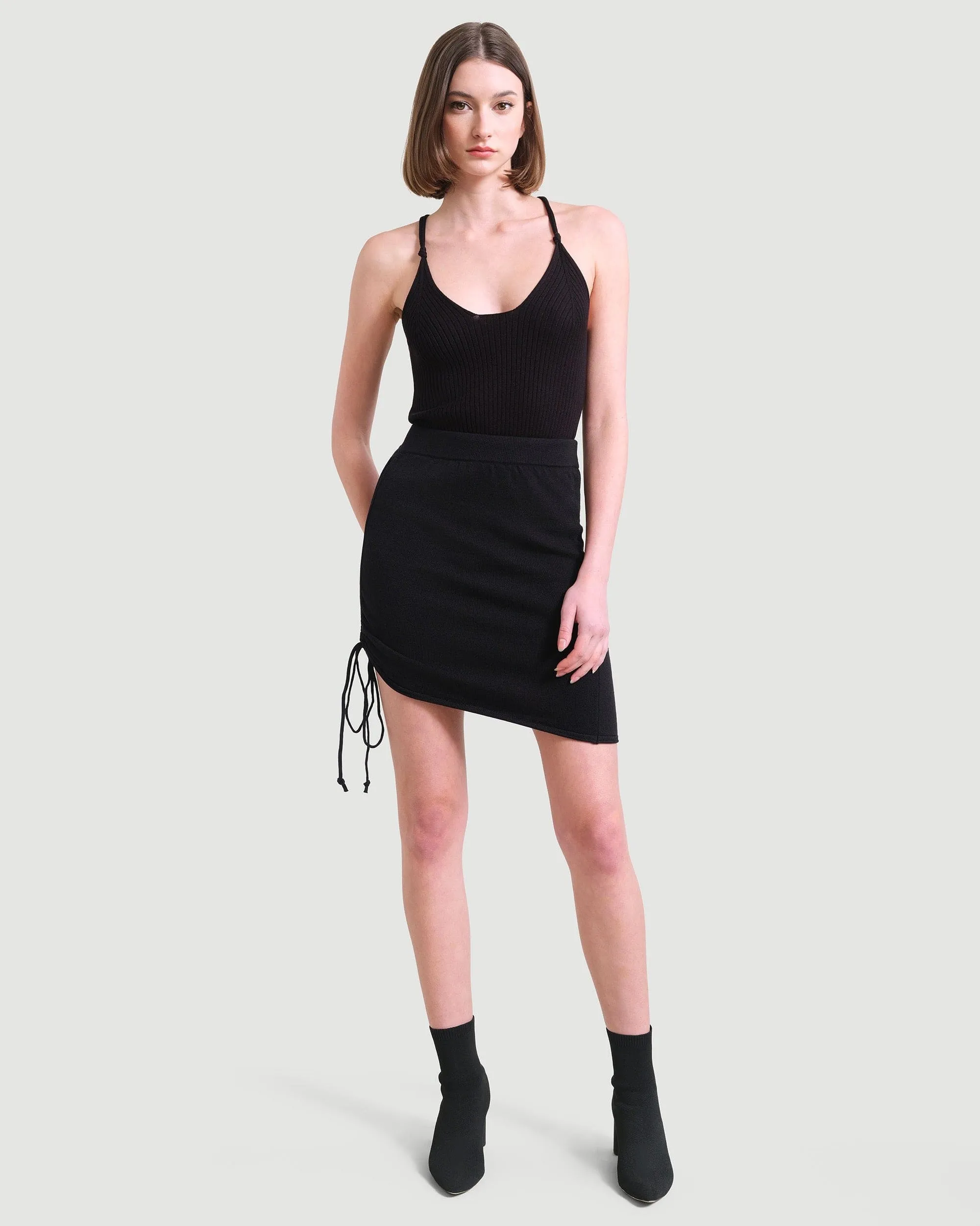 Taryn Ruched Mini Skirt