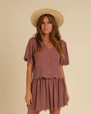 The Cleo Top by Rylee   Cru - Mulberry Daisy