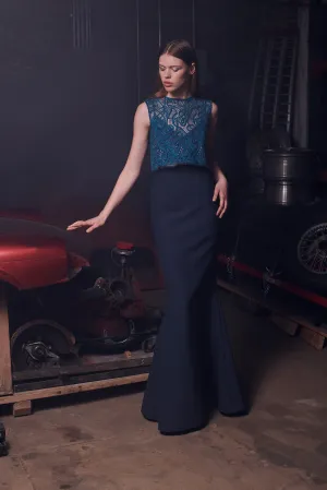 The Mermaid in Blue Marine Double Wool Suiting