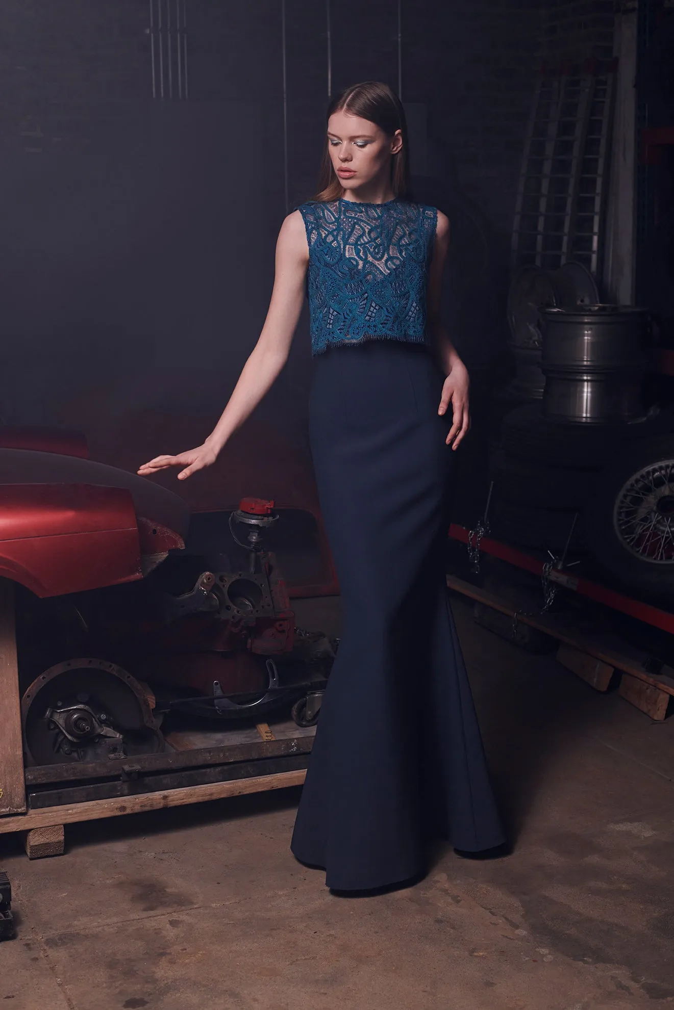 The Mermaid in Blue Marine Double Wool Suiting