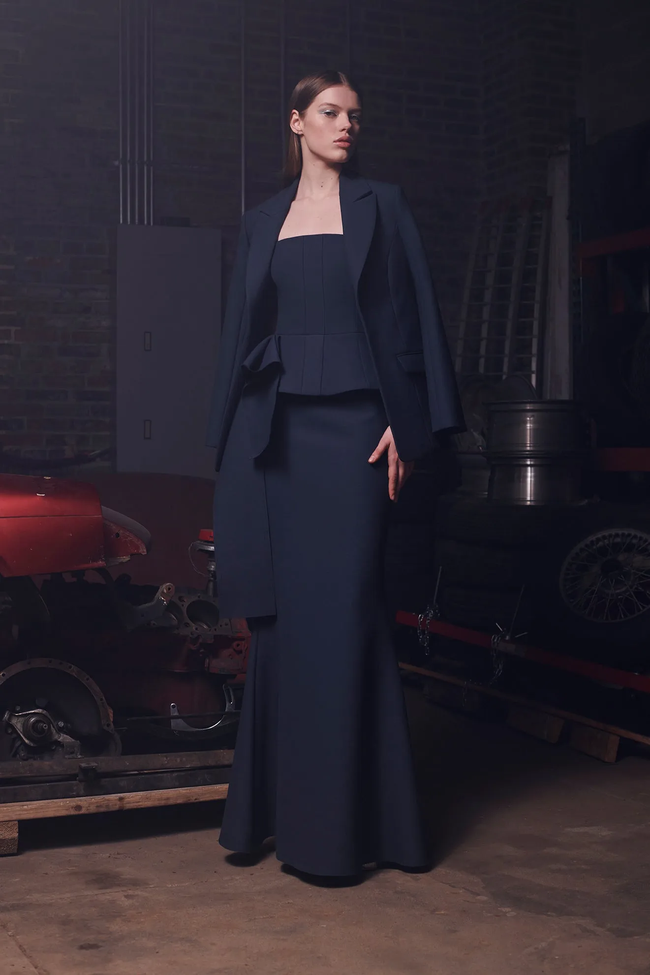 The Mermaid in Blue Marine Double Wool Suiting