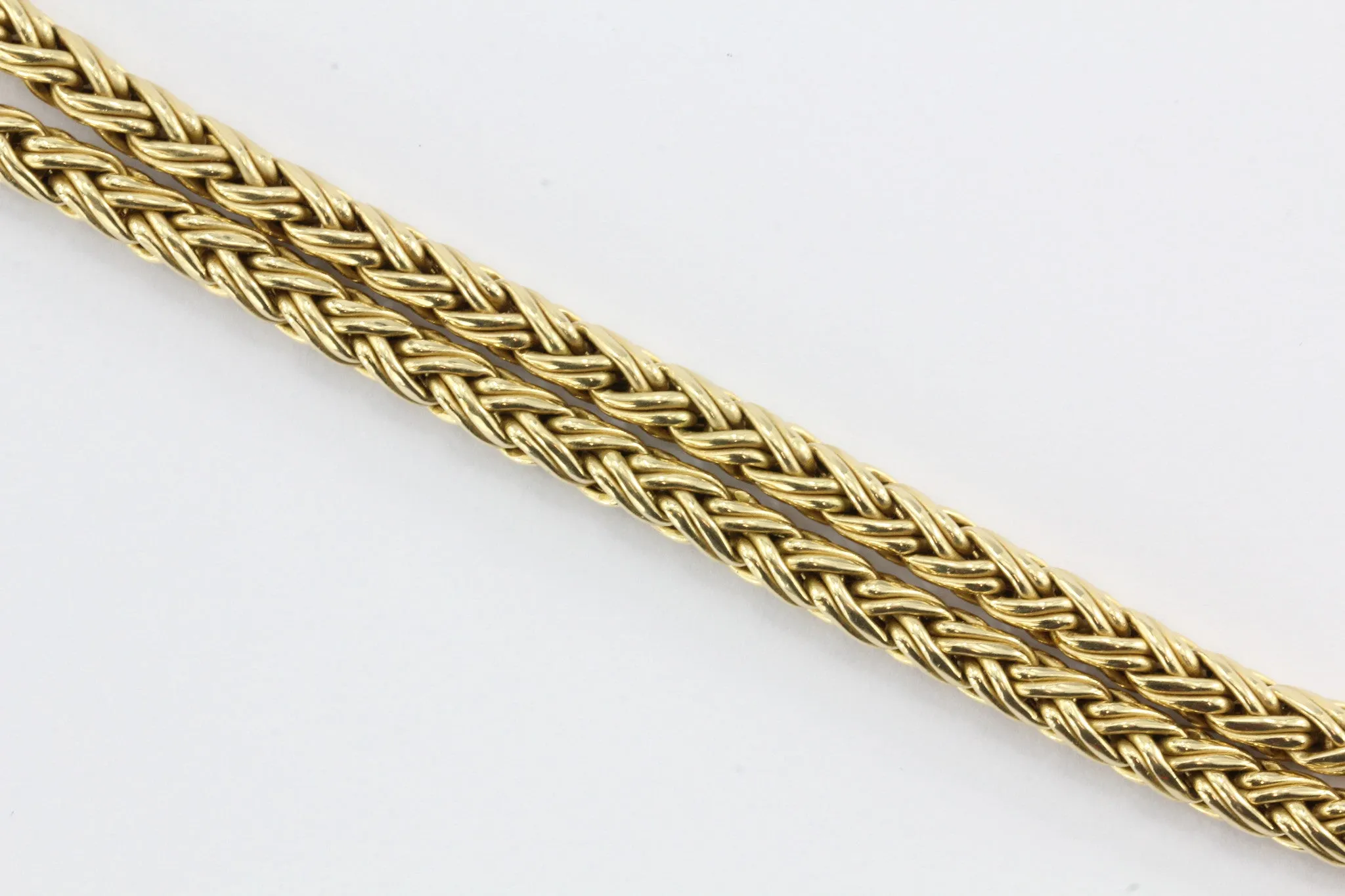 Tiffany & Co 14K Yellow Gold Woven Braided Necklace 18"