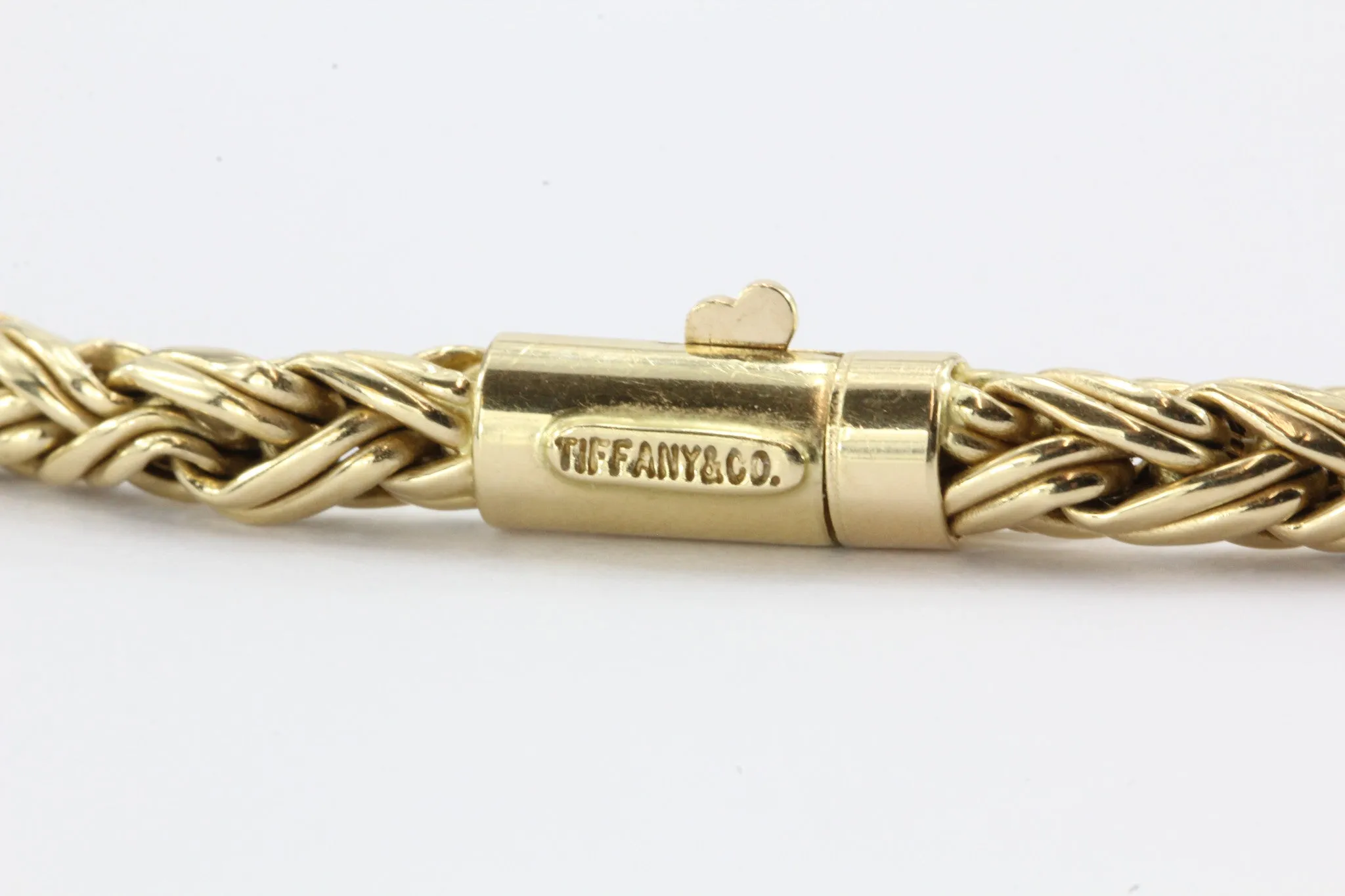 Tiffany & Co 14K Yellow Gold Woven Braided Necklace 18"