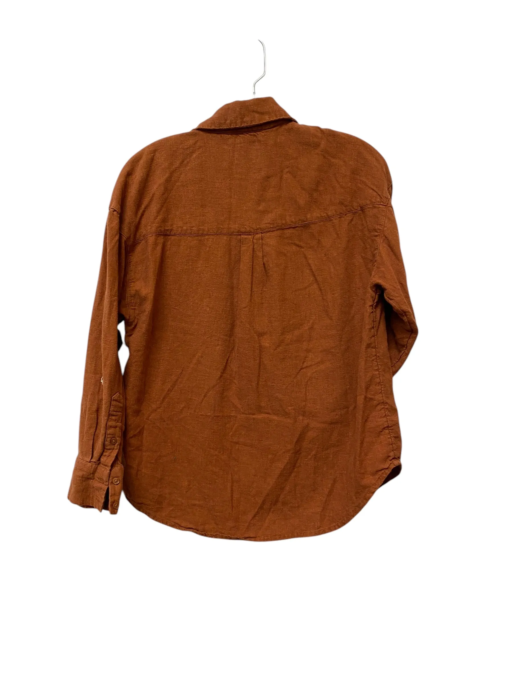 Top Long Sleeve By Abercrombie And Fitch In Orange, Size: Xs