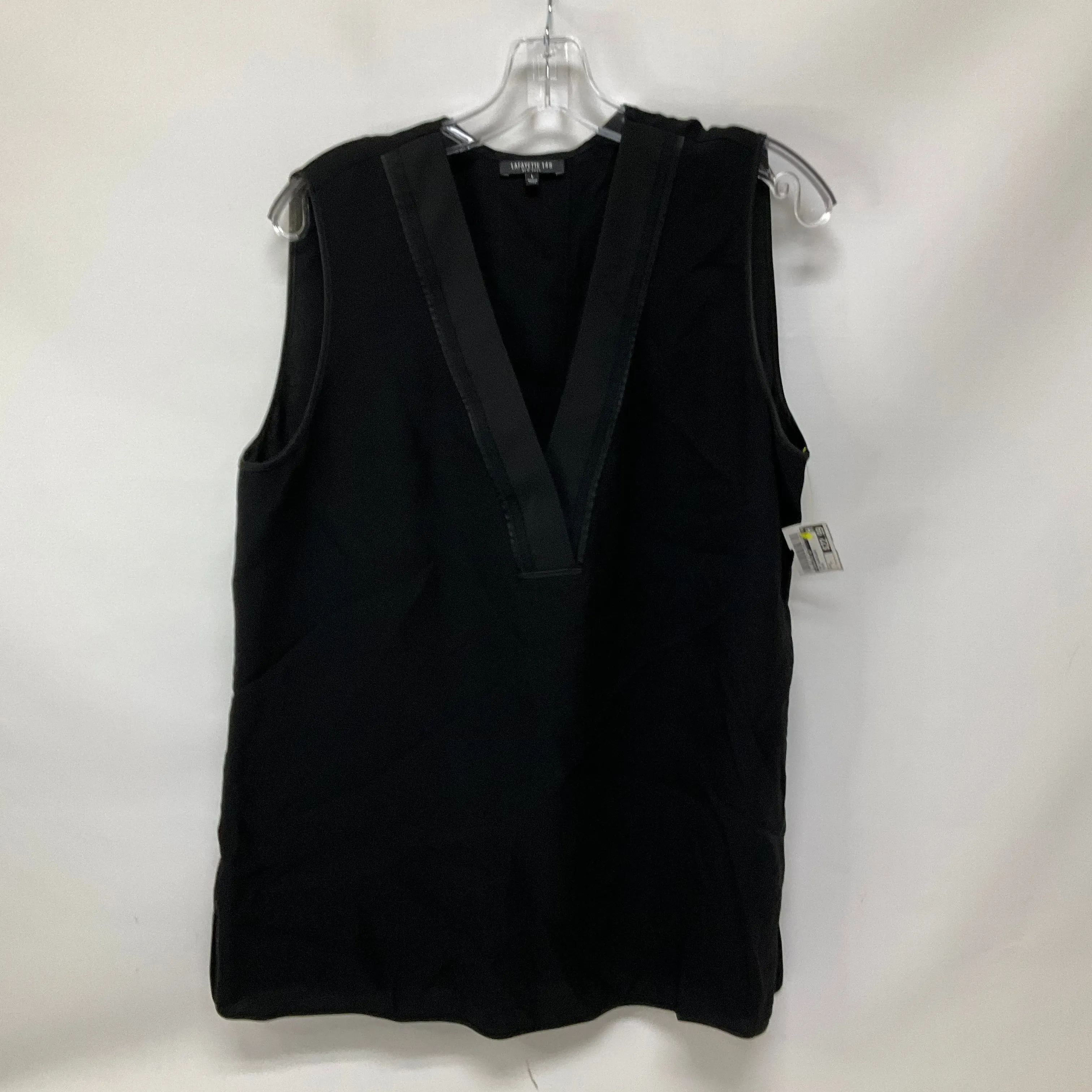 Top Sleeveless By Lafayette 148 In Black, Size: L