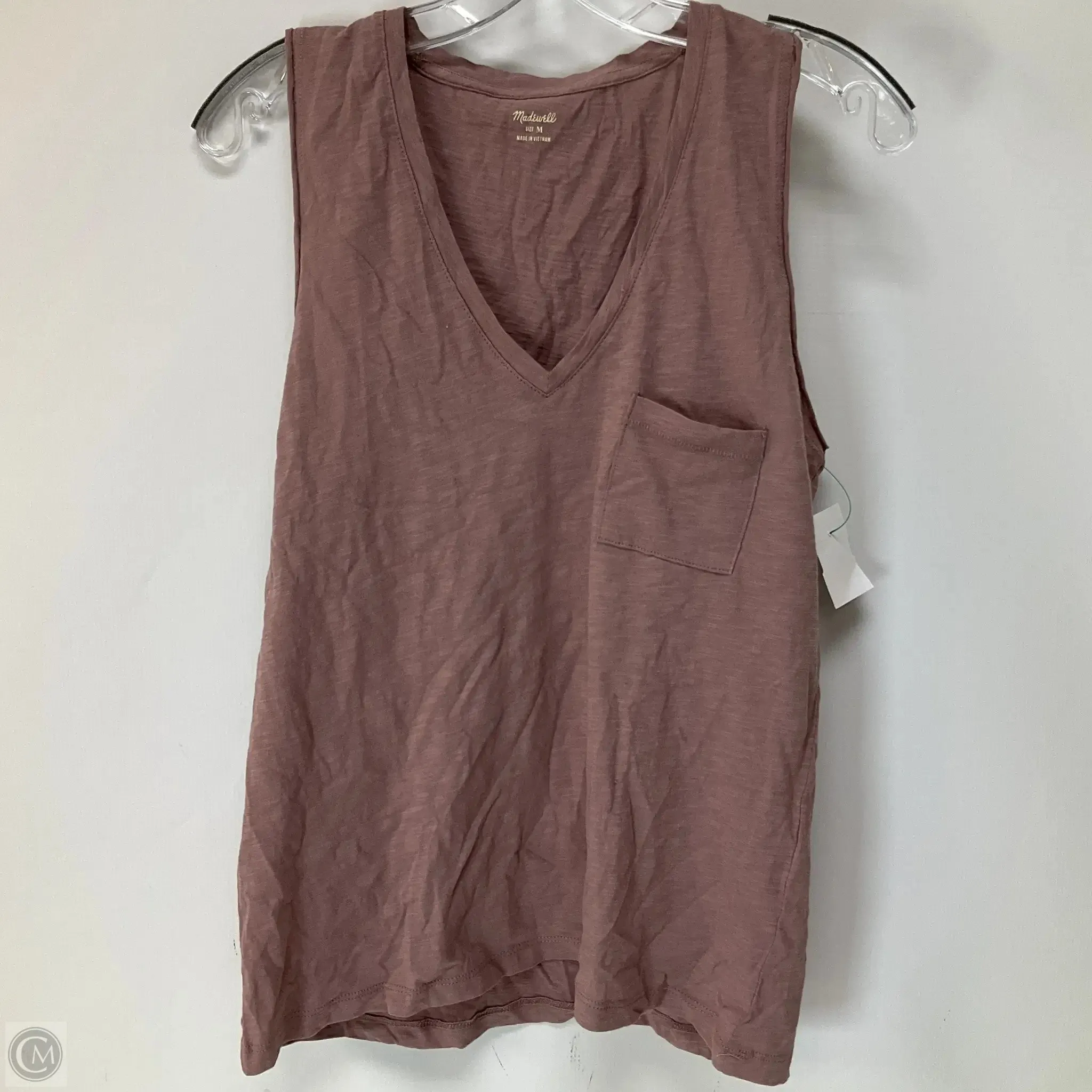 Top Sleeveless By Madewell In Pink, Size: M